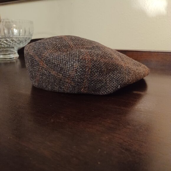 NWOT Brown Tweed Newsboy Cap - Picture 2 of 5